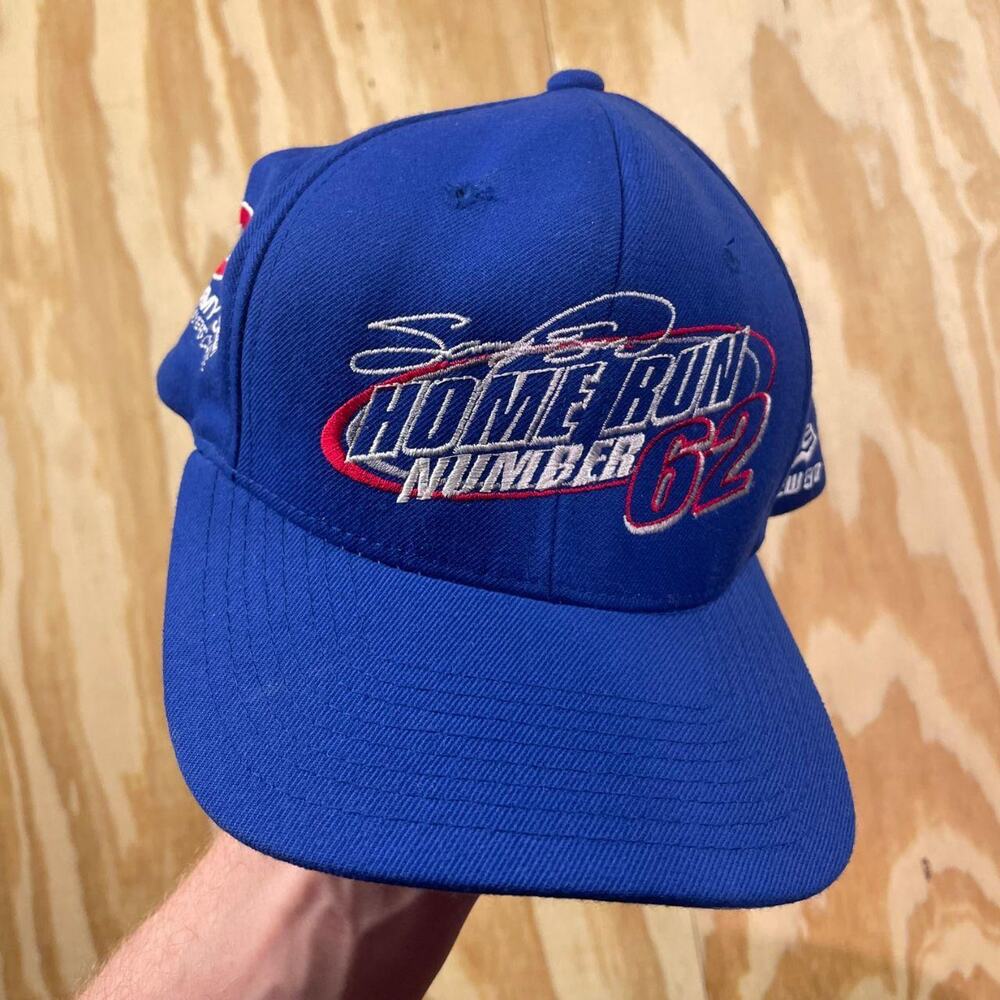 Vintage 1998 Sammy Sosa “Home Run ” New Era Snapback Hat – Blue